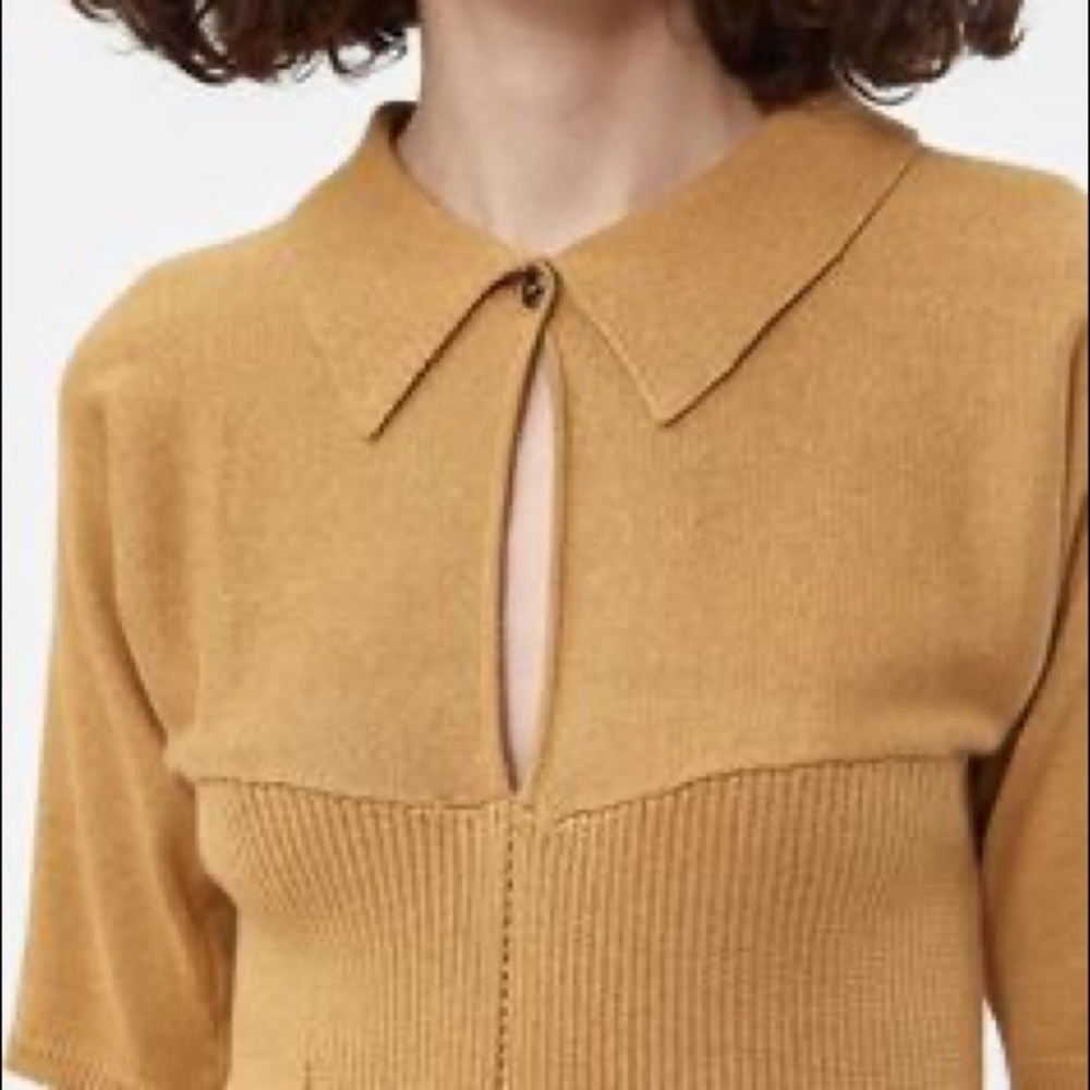 Keyhole knit top - Rachel Comey - in tan
